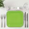 24 Count Lime Green Square Paper Dessert Plates for Birthday Party Shower Picnic Events Easy Cleanup 7 Inch